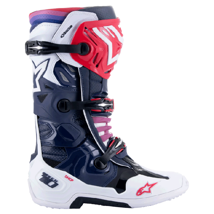 Bottes Alpinestars tech 10 supervented night bleu/blanc 2025