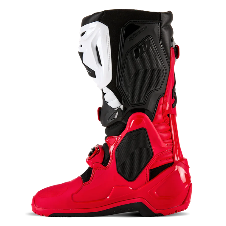 Bottes Alpinestars tech 10 enduro blanc/rouge 2025 | Oxmoto
