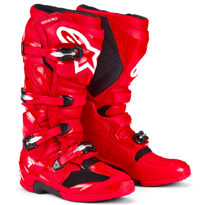 Bottes motocross Alpinestars tech 7 rouge 2025 | Oxmoto