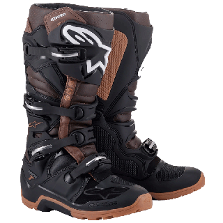 Bottes Alpinestars tech 7 enduro noir/marron 2025 | Oxmoto