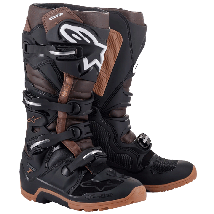 Bottes Alpinestars tech 7 enduro noir/marron 2025 | Oxmoto