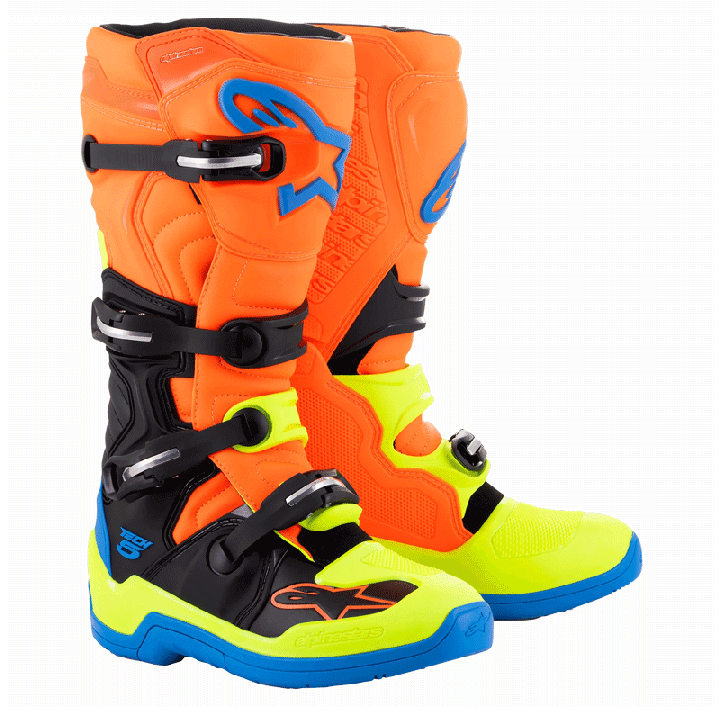 Bottes Alpinestars tech 5 orange/noir/jaune 2025 | Oxmoto