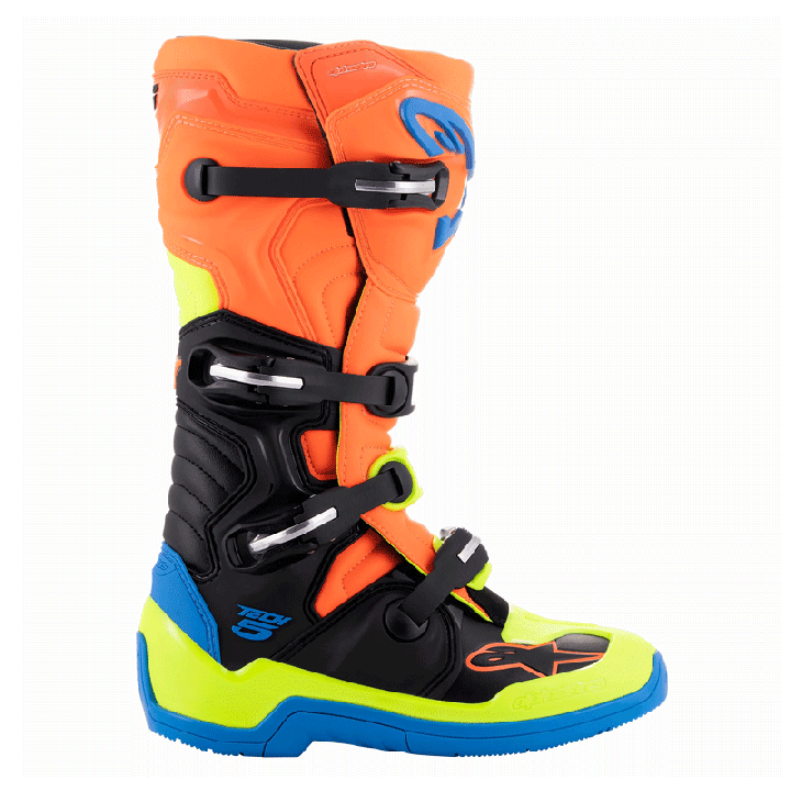Bottes Alpinestars tech 5 orange/noir/jaune 2025 | Oxmoto
