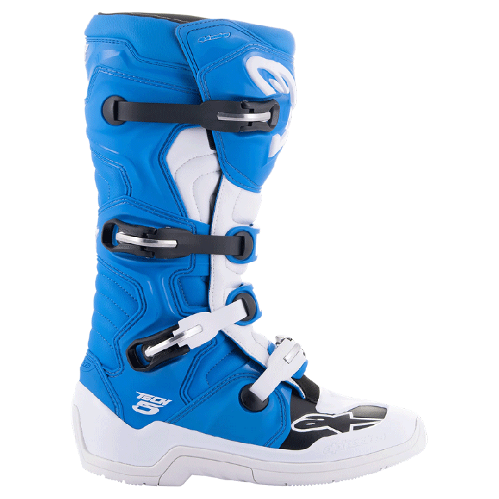 Bottes Alpinestars tech 5 blanc/bleu 2025 | Oxmoto