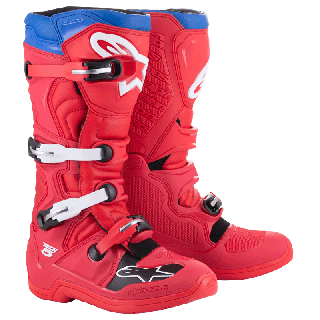 Bottes Alpinestars tech 5 rouge/bleu 2025 | Oxmoto