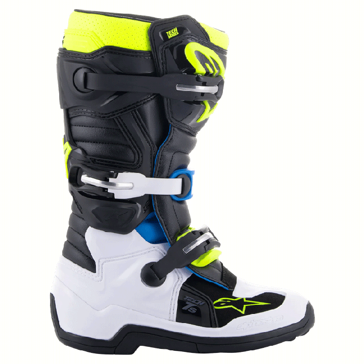 Bottes enfant Alpinestars tech 7S noir/blanc/jaune | Oxmoto