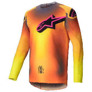 Maillot Alpinestars supertech lipan jaune/rose 2025 | Oxmoto