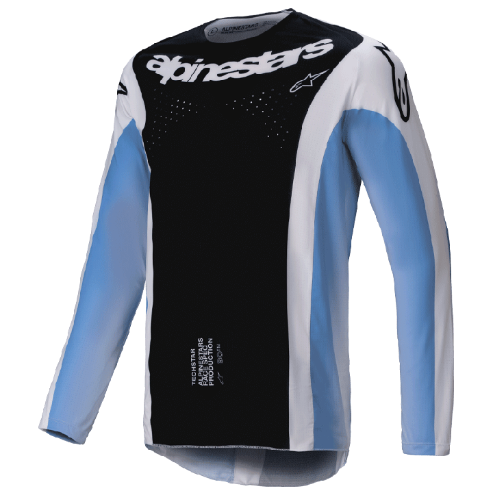 Maillot Alpinestars techstar melt noir/bleu 2025 | Oxmoto