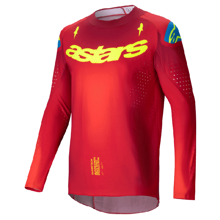 Maillot Alpinestars supertech maker rouge/jaune 2025