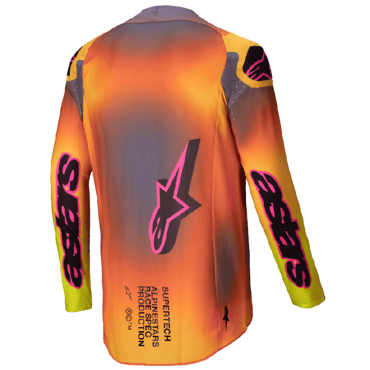 Maillot Alpinestars supertech lipan jaune/rose 2025 | Oxmoto