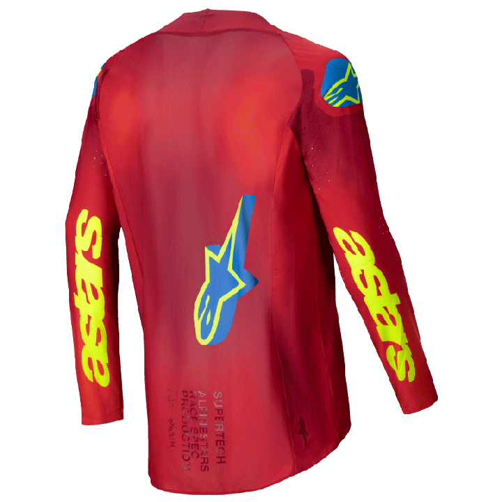 Maillot Alpinestars supertech maker rouge/jaune 2025
