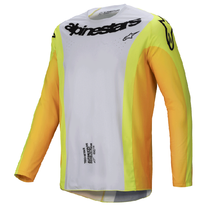 Maillot Alpinestars techstar melt jaune/noir 2025 | Oxmoto