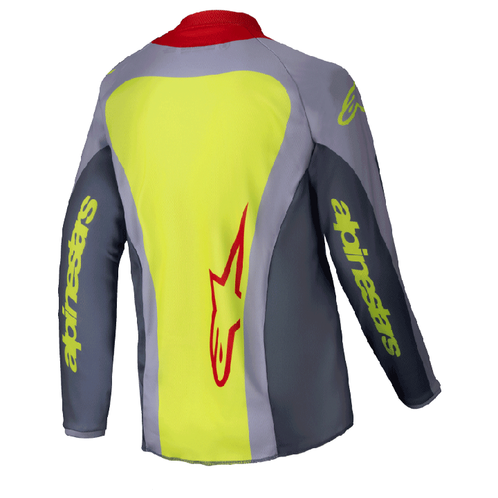 Maillot enfant Alpinestars racer melt rouge/gris 2025
