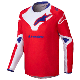 Maillot enfant Alpinestars racer veil rouge/blanc 2025