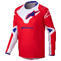 Maillot enfant Alpinestars racer veil rouge/blanc 2025