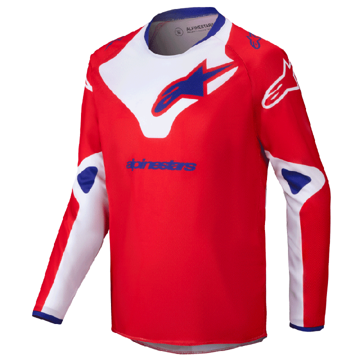 Maillot enfant Alpinestars racer veil rouge/blanc 2025