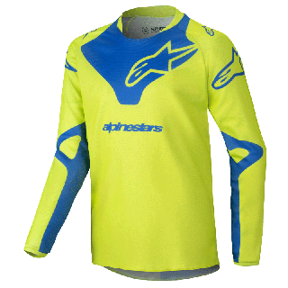 Maillot enfant Alpinestars racer veil jaune/bleu 2025