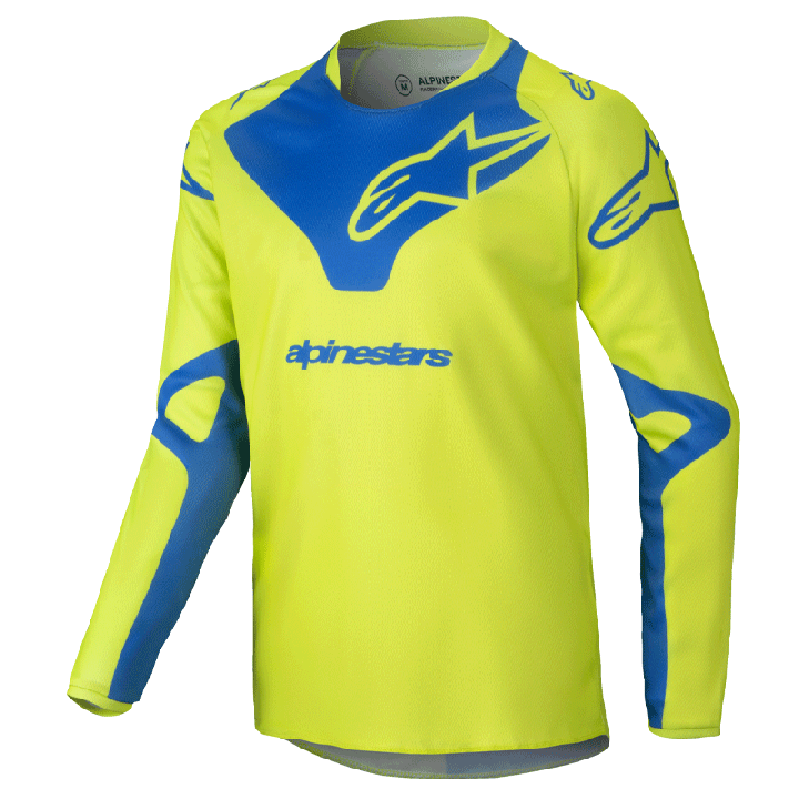 Maillot enfant Alpinestars racer veil jaune/bleu 2025