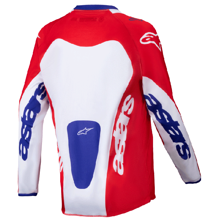 Maillot enfant Alpinestars racer veil rouge/blanc 2025