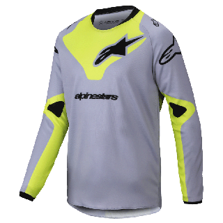 Maillot enfant Alpinestars racer veil gris/jaune 2025