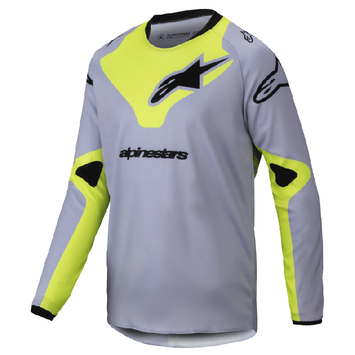 Maillot enfant Alpinestars racer veil gris/jaune 2025