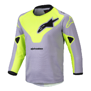 Maillot enfant Alpinestars racer kids gris/jaune 2025
