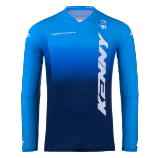 Maillot KENNY performance gradient bleu 2025 | Oxmoto