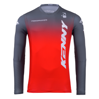Maillot KENNY performance gradient rouge 2025 | Oxmoto