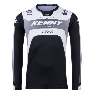 Maillot KENNY track focus noir/blanc 2025 | Oxmoto
