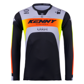Maillot KENNY track focus gris 2025 | Oxmoto