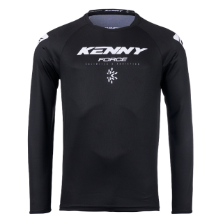 Maillot KENNY force solid noir 2025 | Oxmoto
