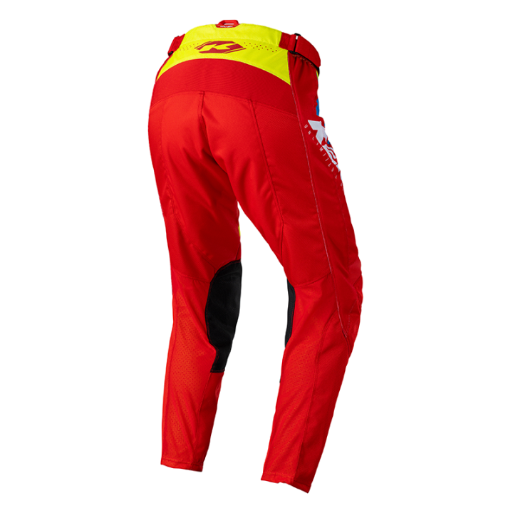 Pantalon enfant KENNY track focus jaune/rouge | Oxmoto