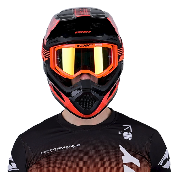 Casque KENNY performance graphic orange 2025 | Oxmoto