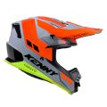 Casque KENNY track graphic gris/orange 2025 | Oxmoto