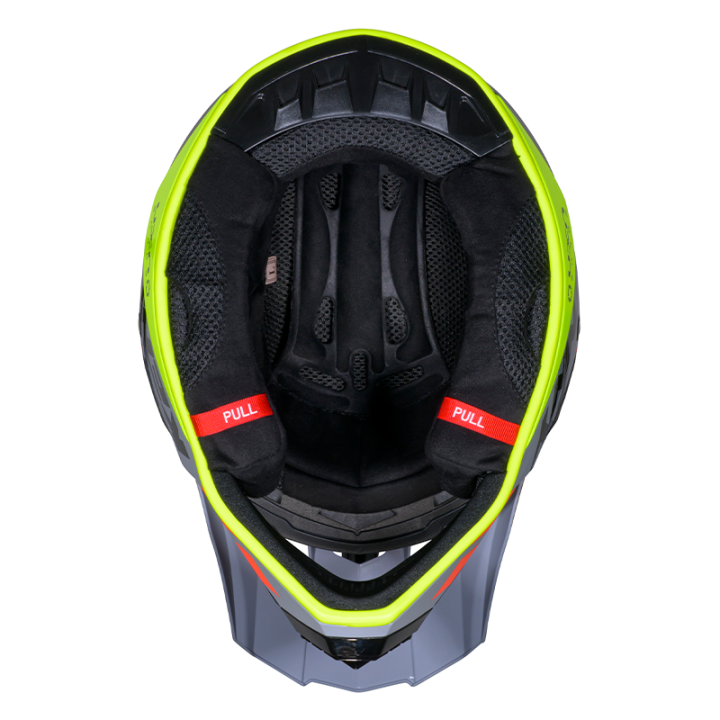 Casque KENNY track graphic gris/orange 2025 | Oxmoto