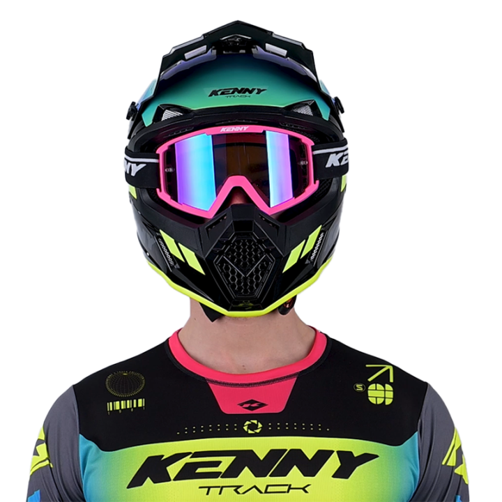 Casque KENNY track graphic fluo 2025 | Oxmoto
