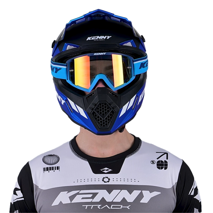 Casque KENNY track graphic candy bleu 2025 | Oxmoto