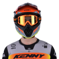 Casque KENNY track graphic gris/orange 2025 | Oxmoto
