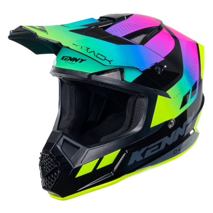 Casque enfant KENNY track graphic fluo 2025 | Oxmoto