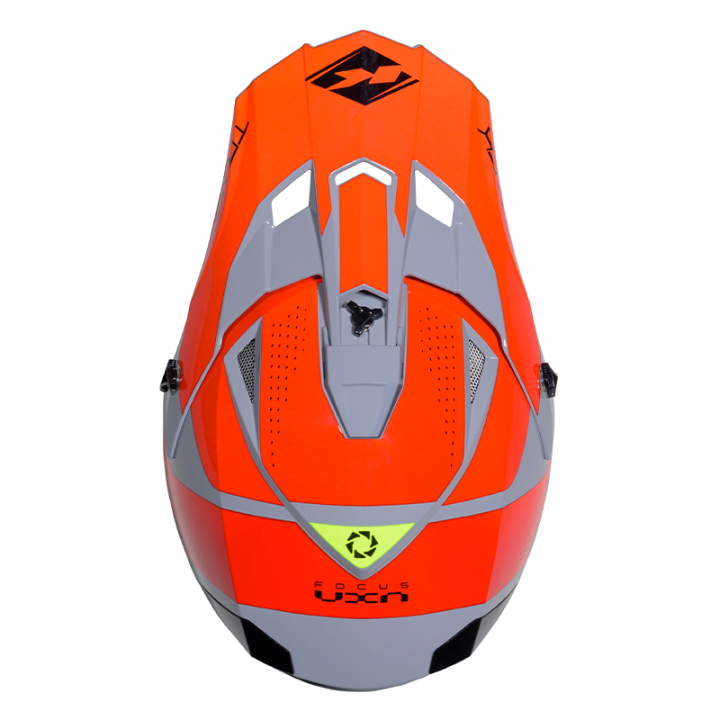 Casque enfant KENNY track graphic gris/orange 2025 | Oxmoto