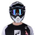 Casque KENNY track graphic zoom noir 2025 | Oxmoto
