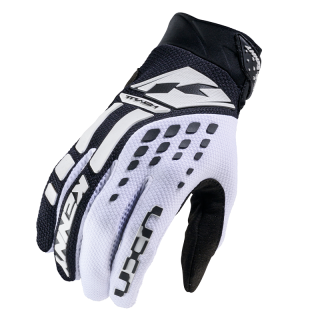 Gants KENNY track blanc/noir 2025 | Oxmoto