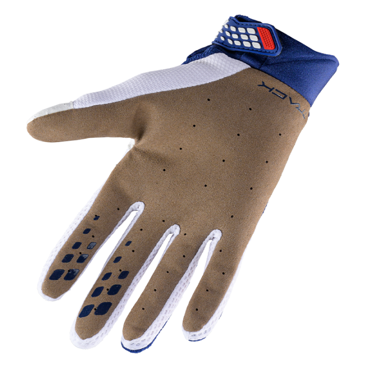 Gants KENNY track bleu navy/rouge 2025 | Oxmoto