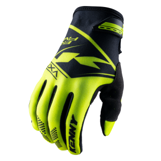 Gants enfant KENNY brave jaune fluo 2025 | Oxmoto