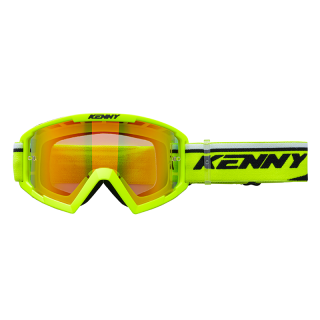 Lunettes enfant KENNY track + jaune fluo 2025 | Oxmoto
