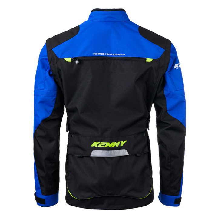 Veste enduro KENNY titanium navy/jaune fluo 2025 | Oxmoto