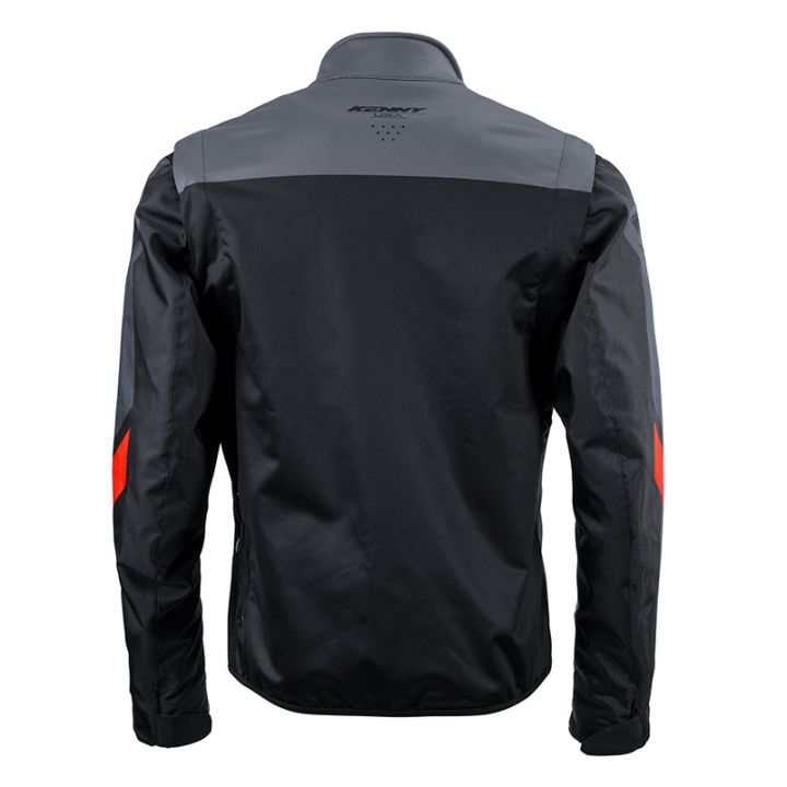 Veste enduro KENNY softshell noir/orange 2025 | Oxmoto
