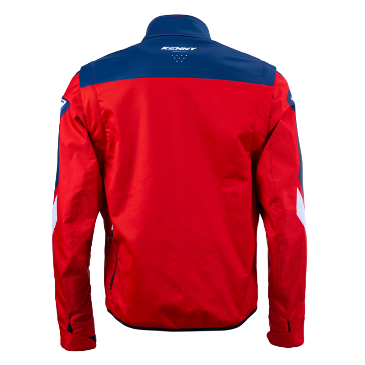 Veste enduro KENNY softshell navy/rouge 2025 | Oxmoto