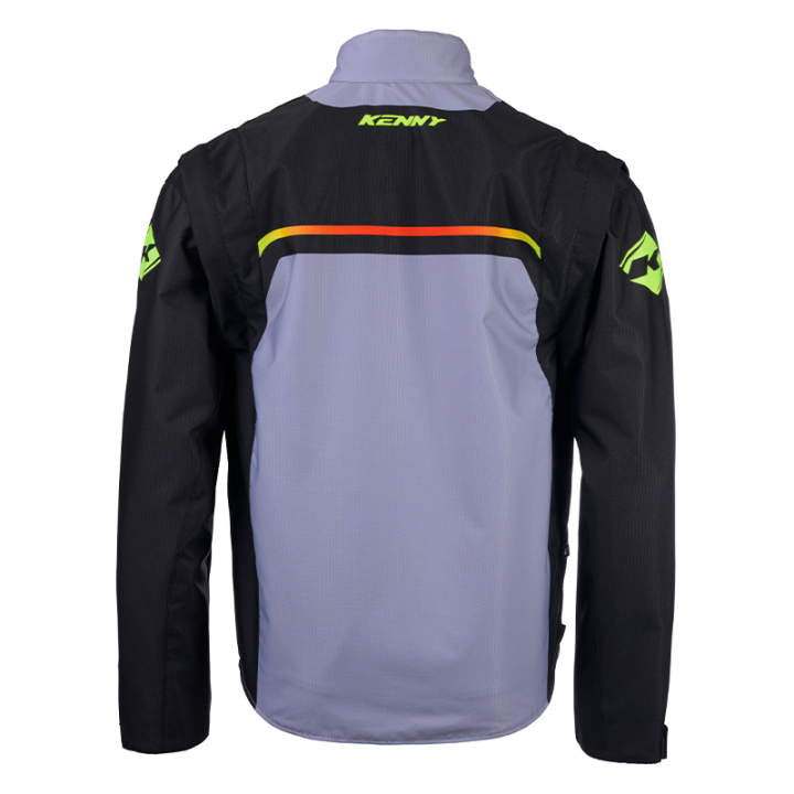 Veste enduro KENNY track gris/jaune fluo 2025 | Oxmoto
