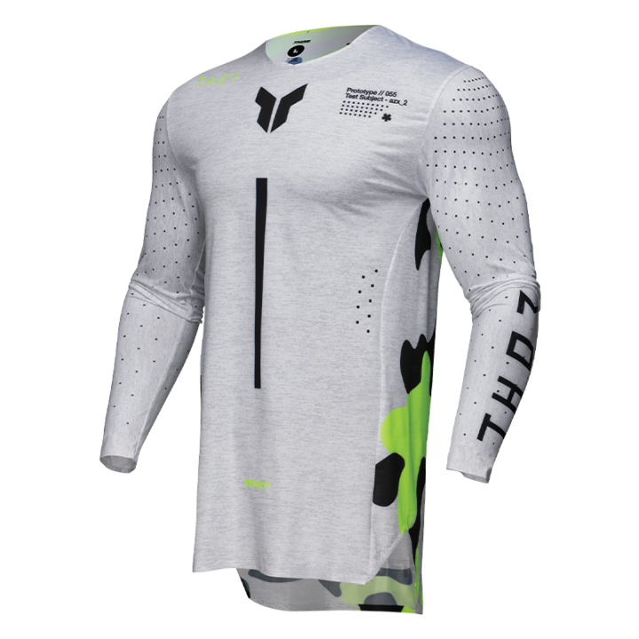 Maillot Thor sportmode riot blanc/acide 2025 | Oxmoto